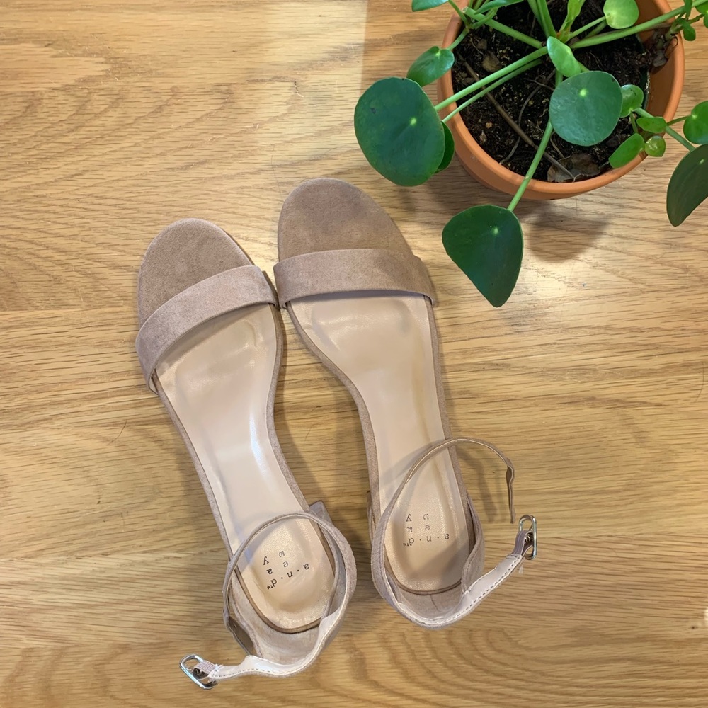 Nude Suede Heels (looks like Madewell)